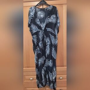 Spiaggia Dolce Palm Leaf Print Maxi Swim Cover